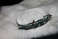 DIY biothanes Halsband, Blau-Gold, Gr. 20-23 cm, 1,5 cm breit